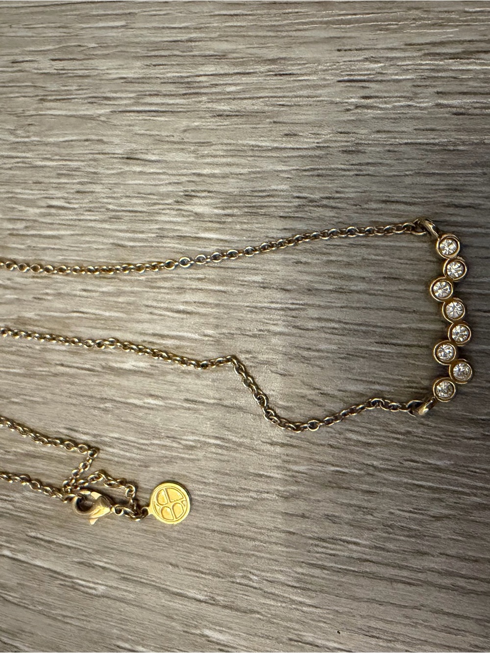 Delicate Gold Crystal Bar Necklace - Women Jewelry
